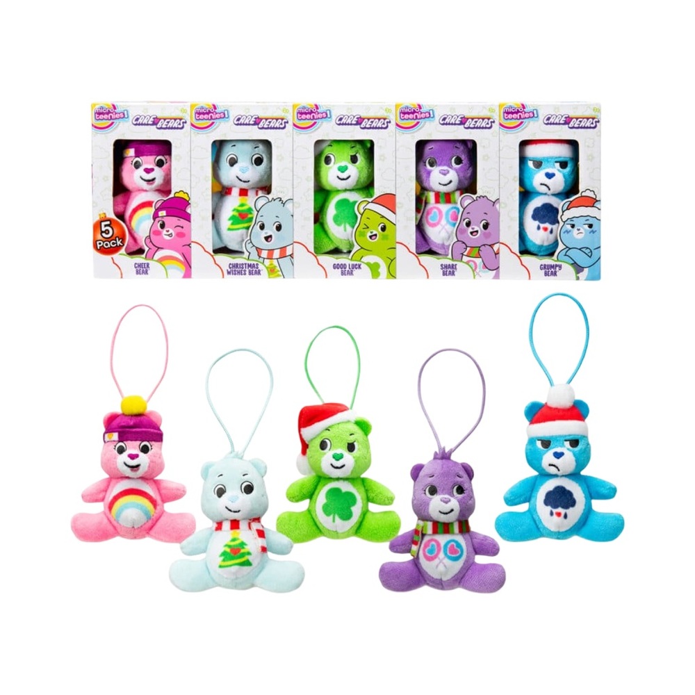 CARE BEARS MICRO TEENIES  HOLIDAY 5 PACK TREASURE BOX 5-Pack